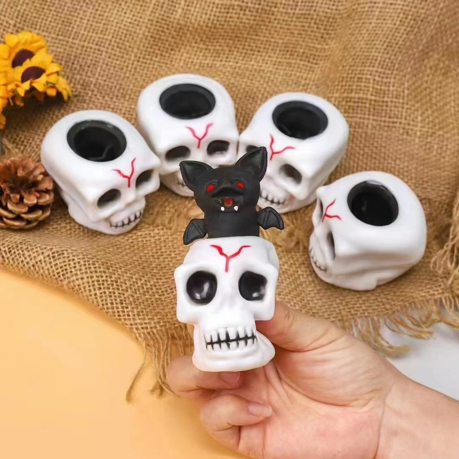 Halloween Skull Bat Pumpkin Squeeze Stress Relief Toy photo 1