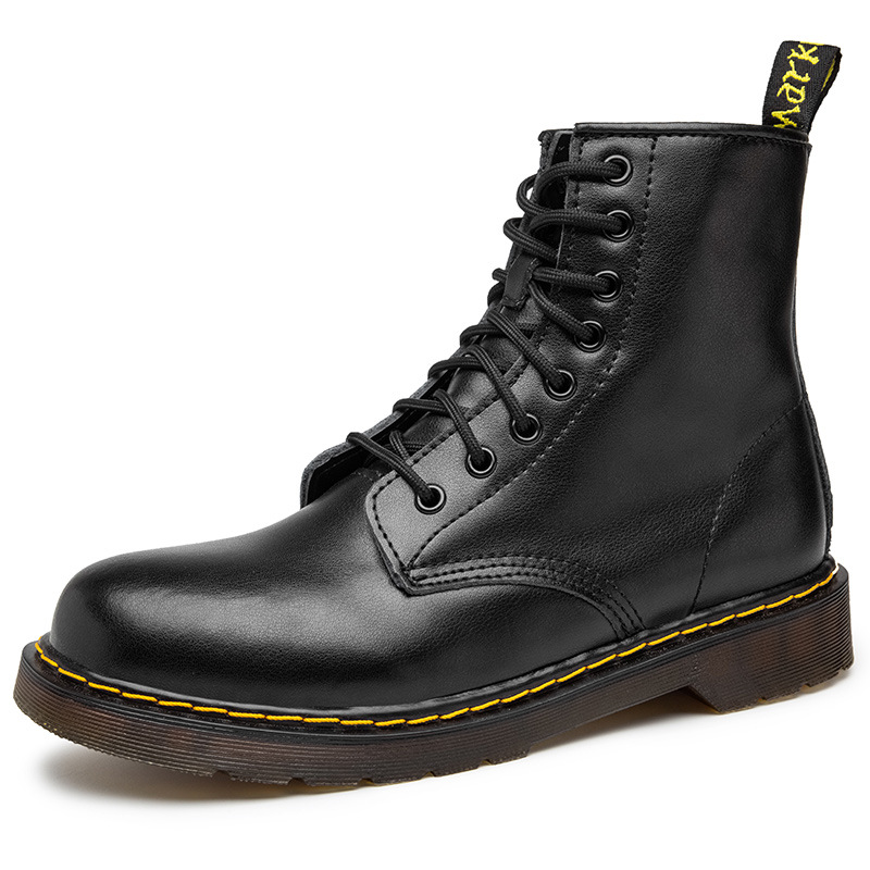 Men's High-top Classic Fleece-lined Motorcycle Boots photo 2