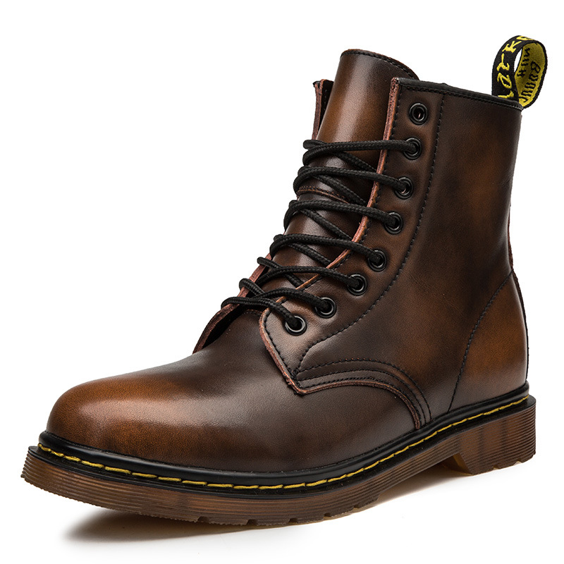 Men's High-top Classic Fleece-lined Motorcycle Boots photo 3