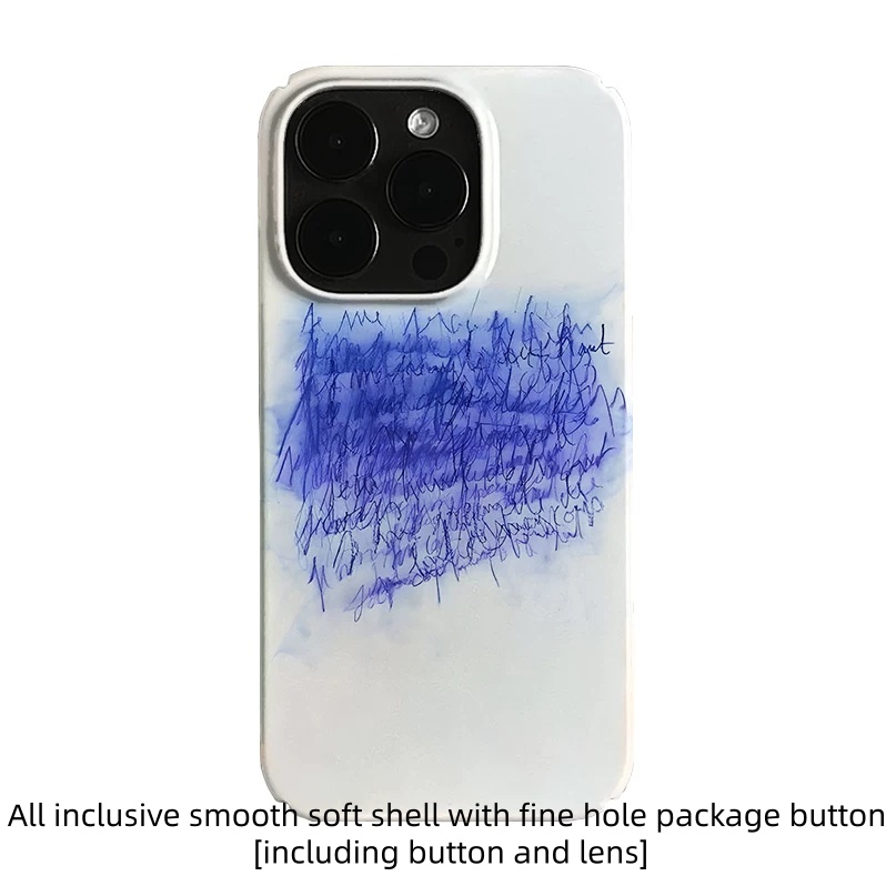 Blue Chaotic Handwriting Art Film Phone Case photo 4