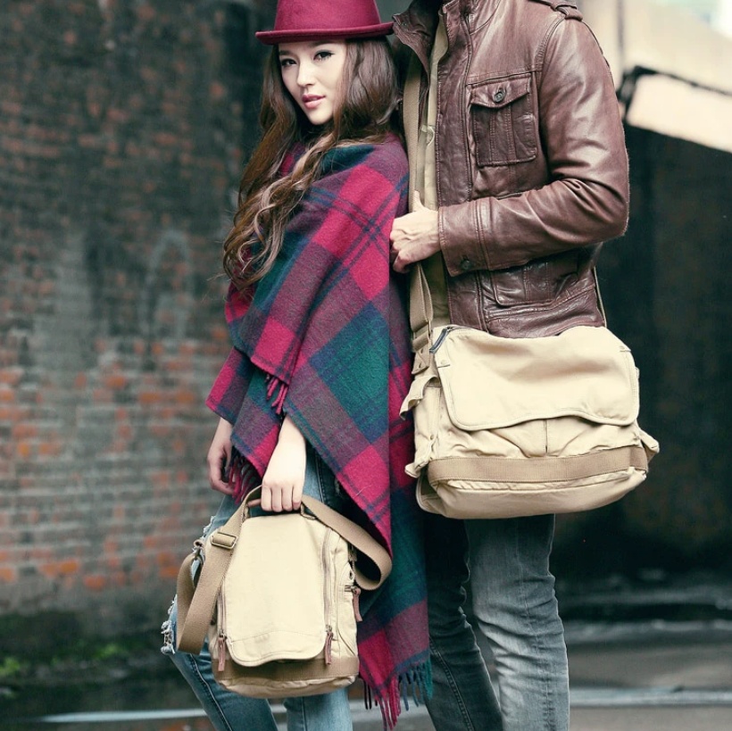 Casual Large Capacity Canvas Crossbody Bag photo 1