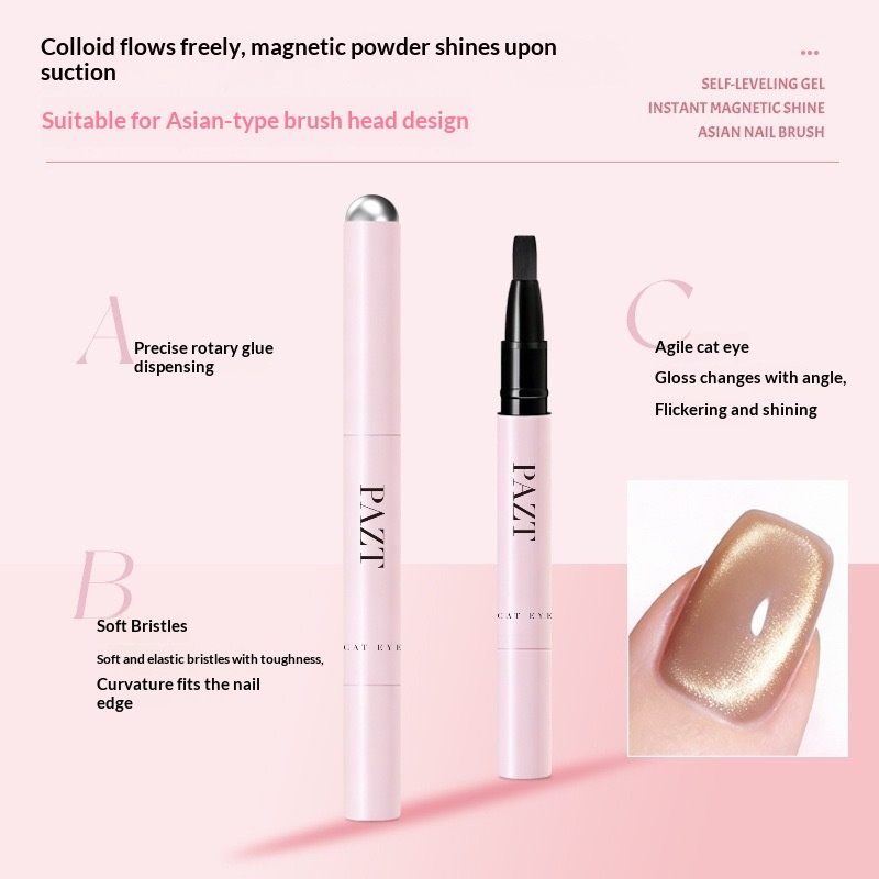 Cat-eye Shaped Gel Magnetic Nail Art Pen Set photo 1