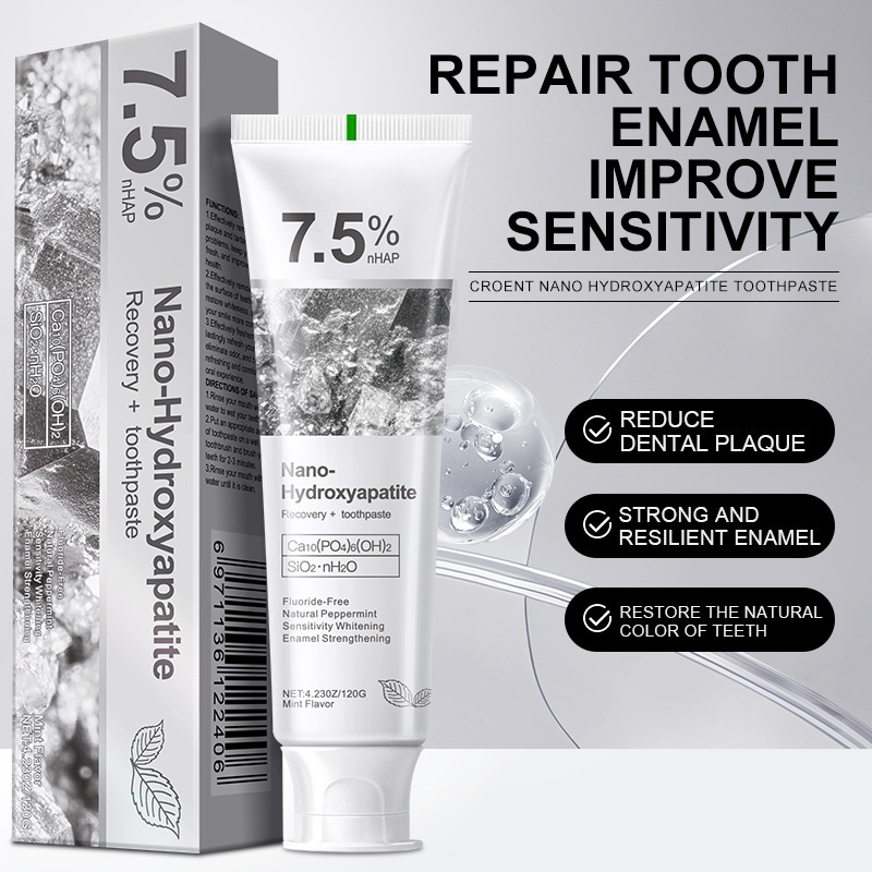 Stain-removal Protective Enamel-safe Fluoride-free Hydroxyapatite Whitening Toothpaste photo 1