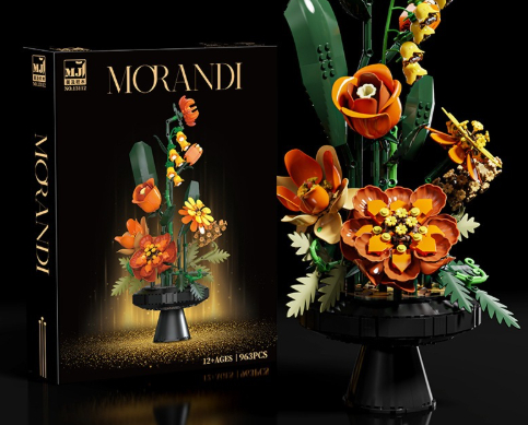 High-grade Orchid Preserved Two-tone Petal Assembly Building Block Flower Creative Decorative Piece photo 6