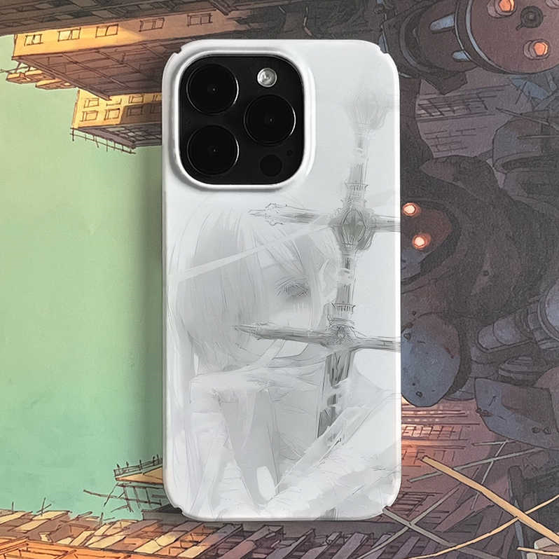 Grey Beauty Priest Art Niche Mobile Phone Case photo 1