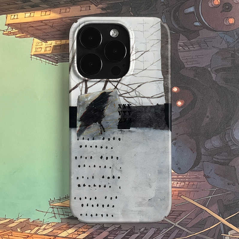 Creative Crow Picture Art Niche Mobile Phone Case photo 3