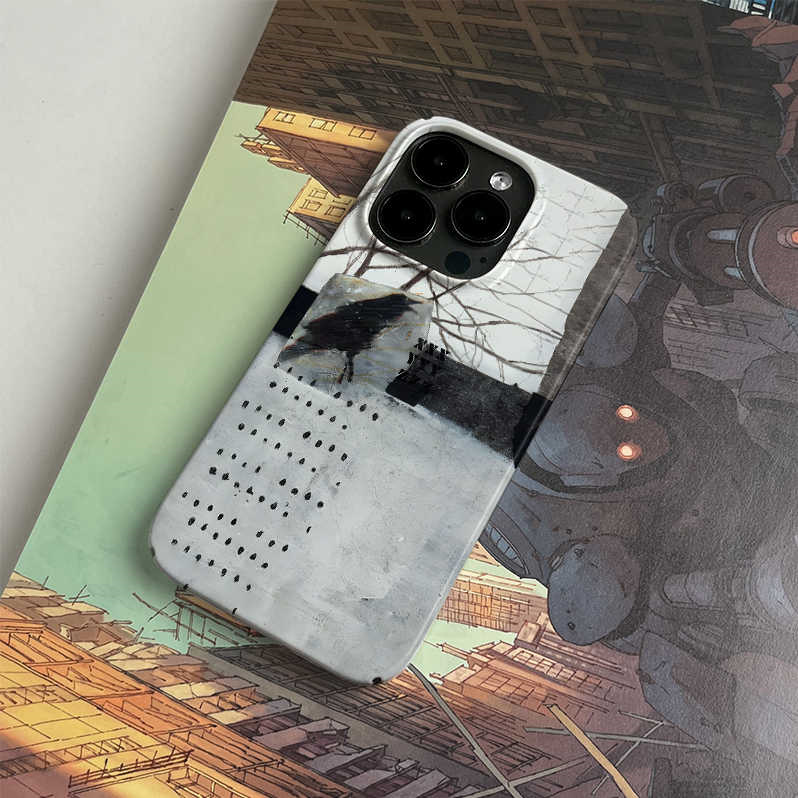 Creative Crow Picture Art Niche Mobile Phone Case photo 1