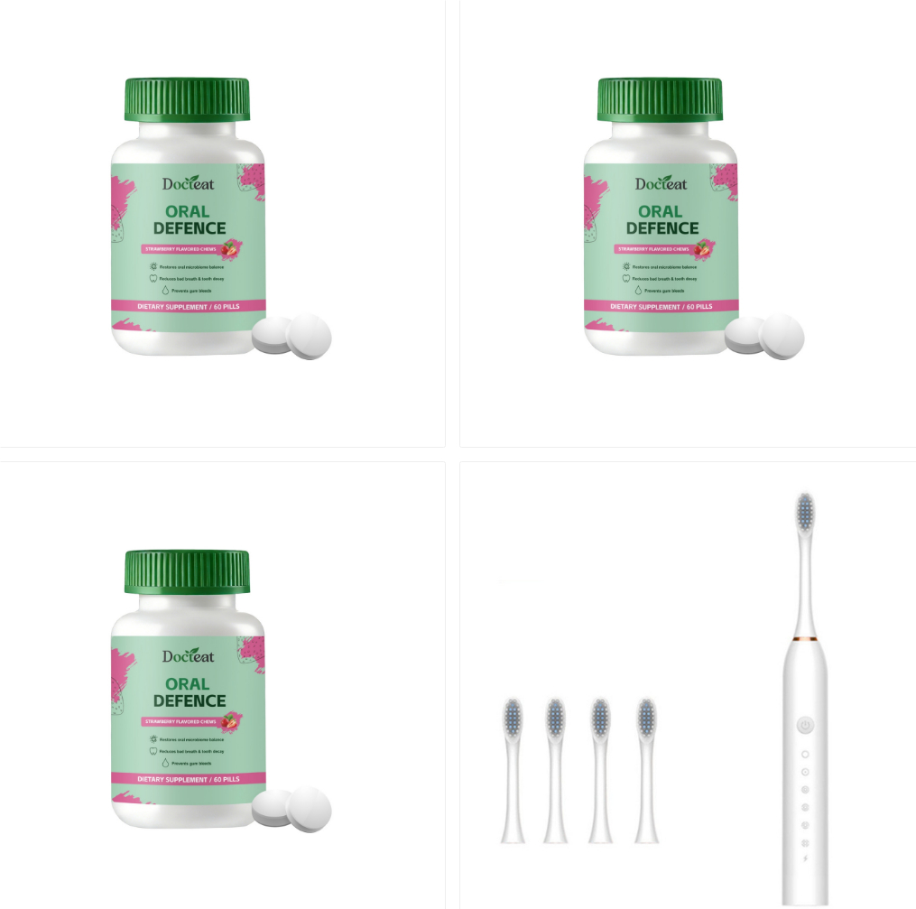 Docteat Oral Defence Oral Health Support Chewable Tablets, Strawberry Flavor, 62 Pills Dietary Supplement photo 3
