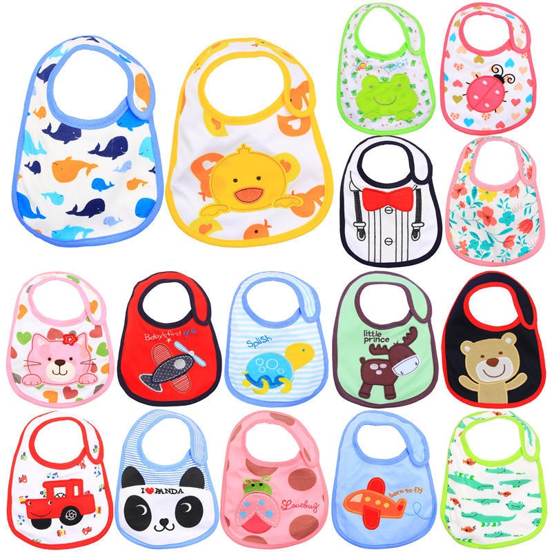 Baby Bib With Printed And Embroidered Design photo 1