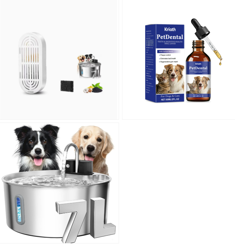 4L Water Drop Large Capacity Pet Stainless Steel Water Dispenser photo 2