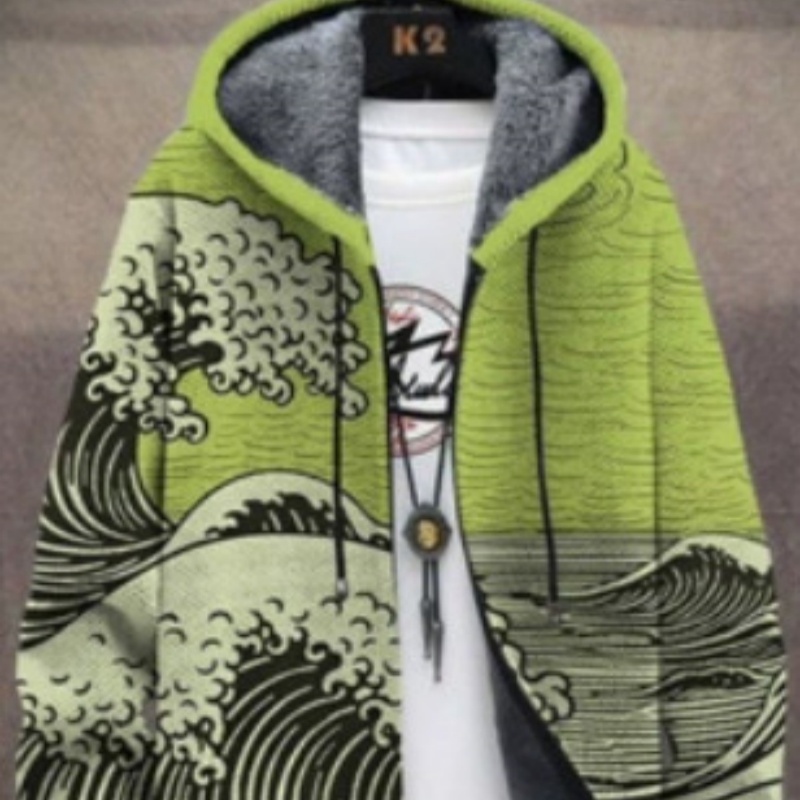 Winter Printed Fleece-lined Thickened Windproof Jacket photo 1