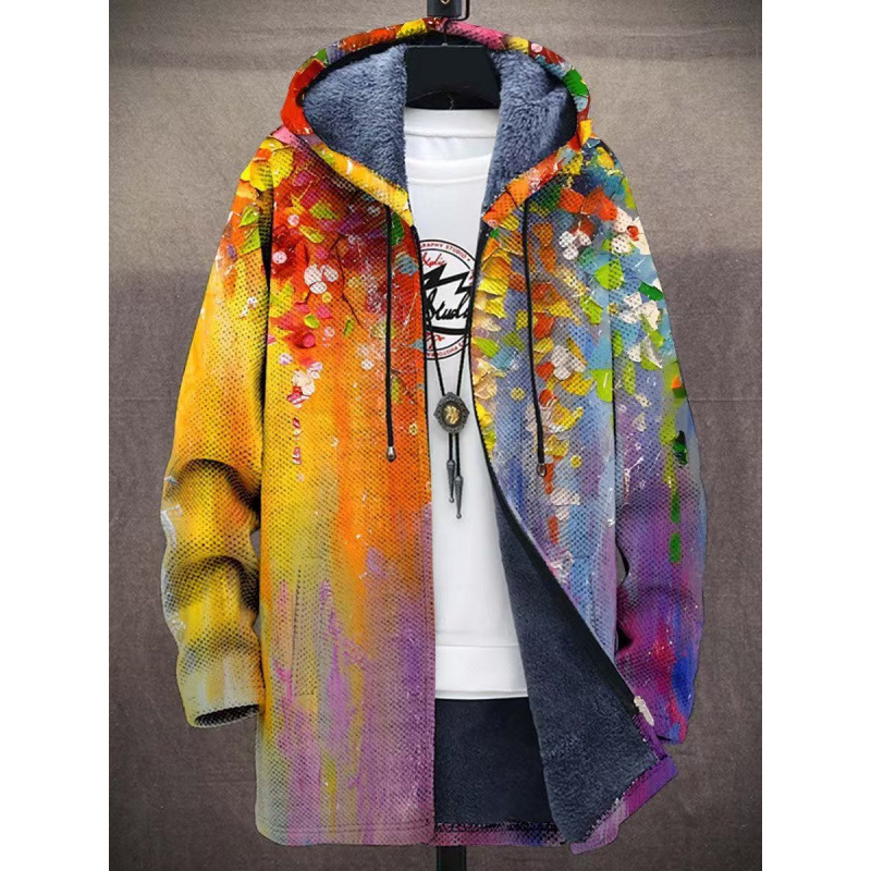 Winter Printed Fleece-lined Thickened Windproof Jacket photo 6