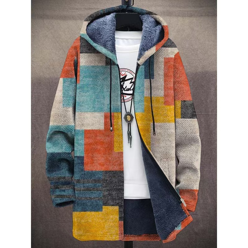 Winter Printed Fleece-lined Thickened Windproof Jacket photo 2