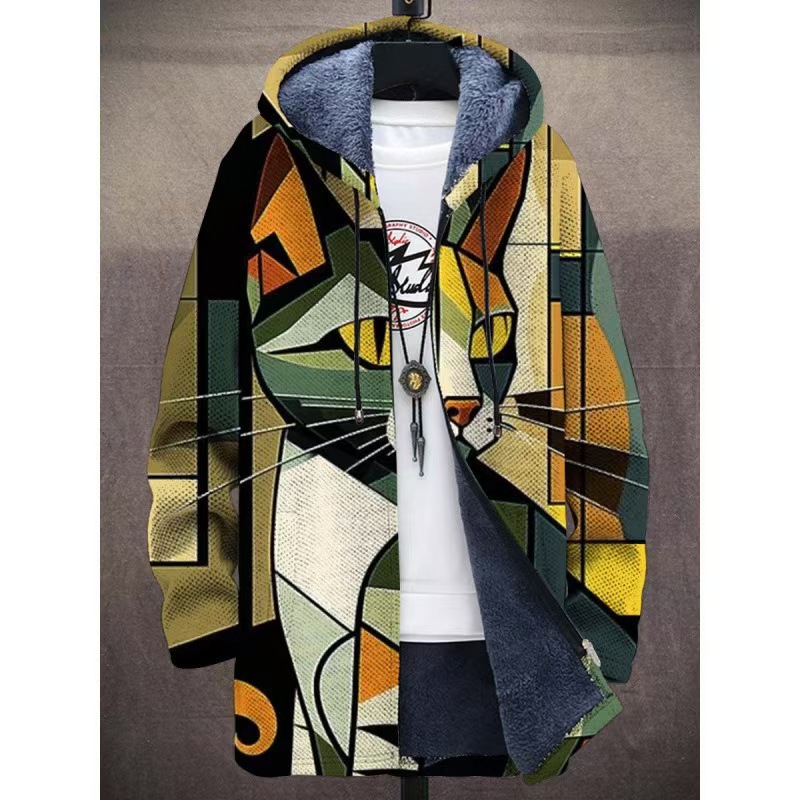 Winter Printed Fleece-lined Thickened Windproof Jacket photo 4