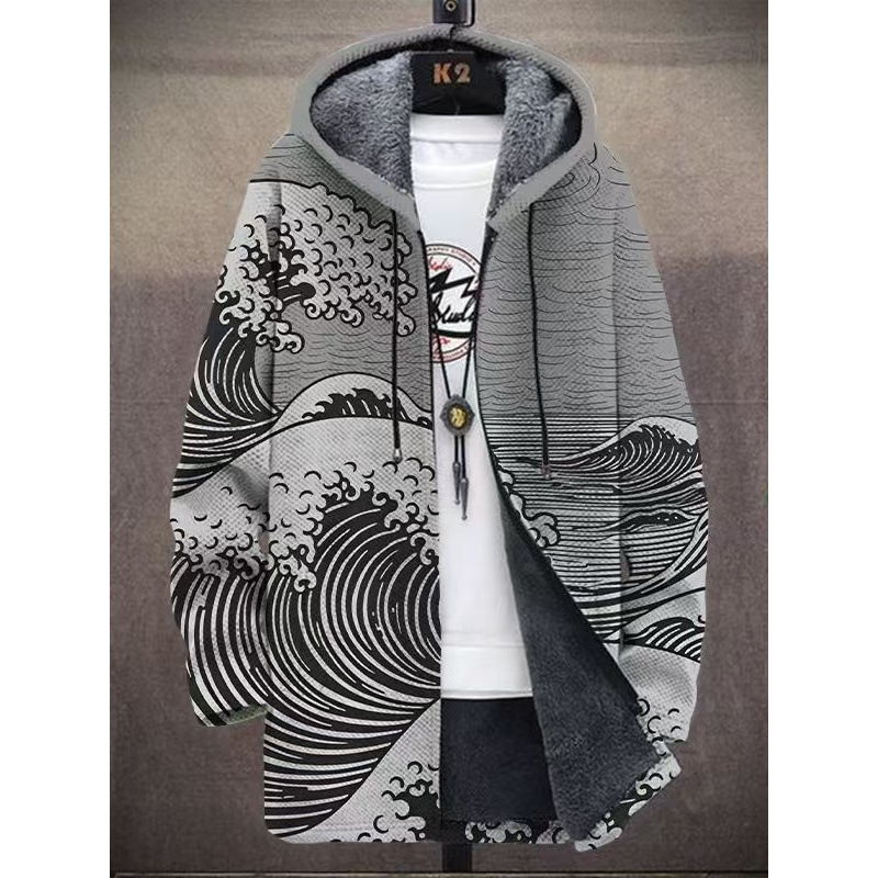 Winter Printed Fleece-lined Thickened Windproof Jacket photo 5