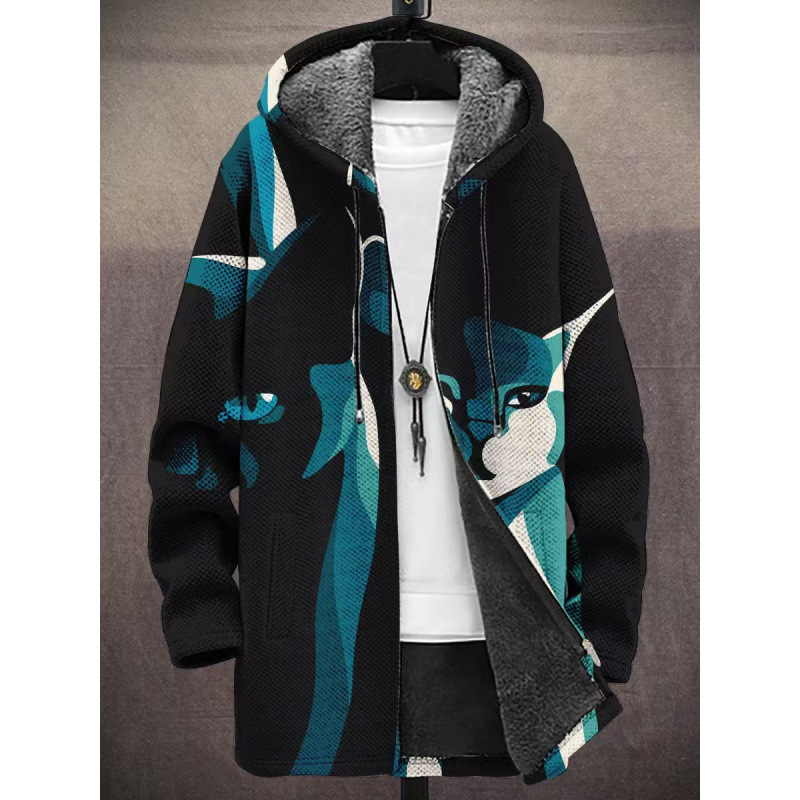 Winter Printed Fleece-lined Thickened Windproof Jacket photo 3