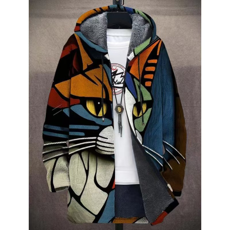 Winter Printed Fleece-lined Thickened Windproof Jacket photo 2