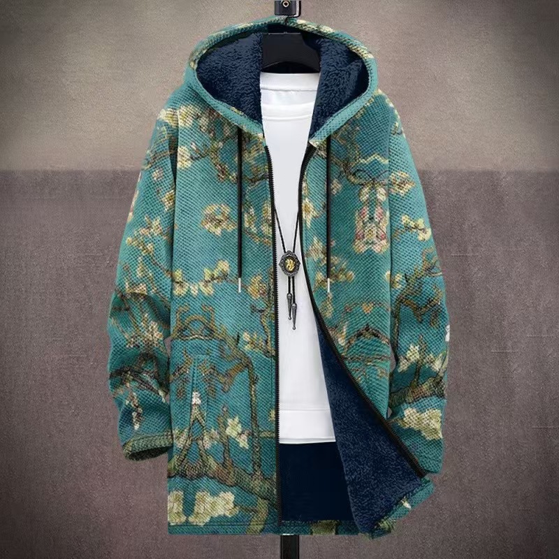 Winter Printed Fleece-lined Thickened Windproof Jacket photo 1