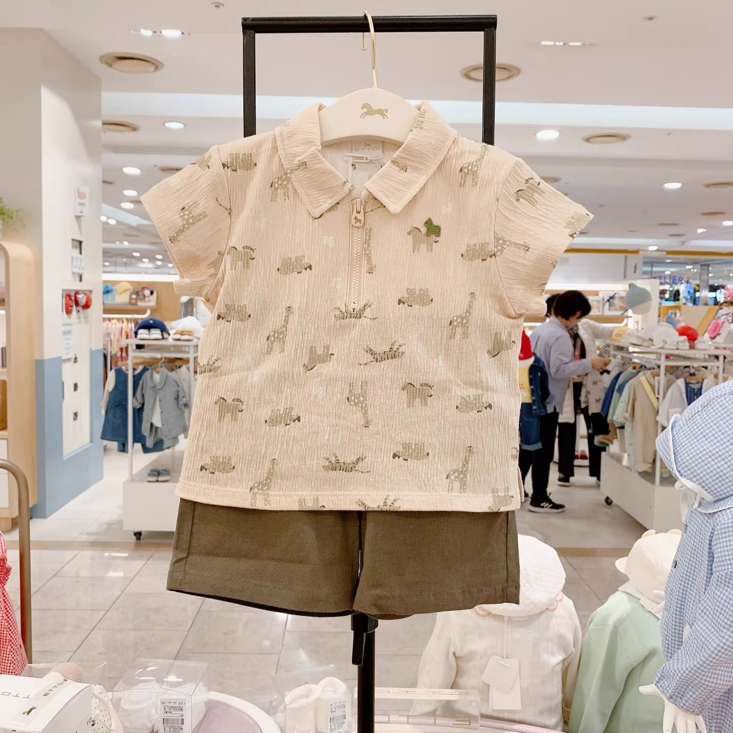 Summer Boys' Cartoon Lapel Casual Set photo 1