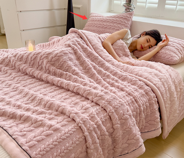 A-grade Wheat-pattern Jacquard Thickened Household Blanket photo 7