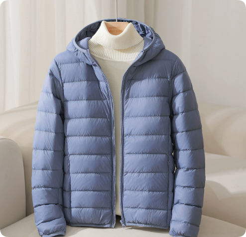 White Duck Down Lightweight Down Coat photo 7