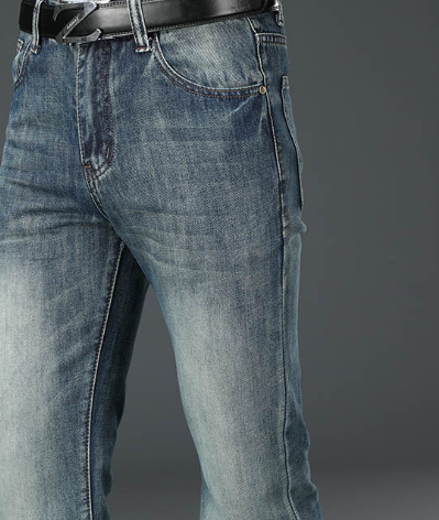 Casual Loose-fit Men's Wide-leg Denim Pants photo 5