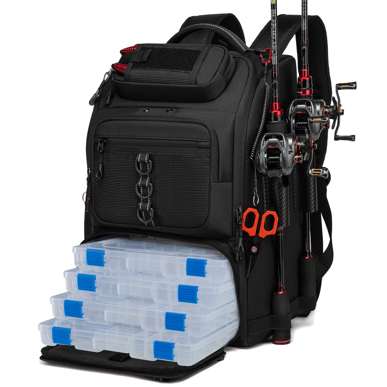Large Capacity Multi Pocket Fishing Tackle Backpack photo 4