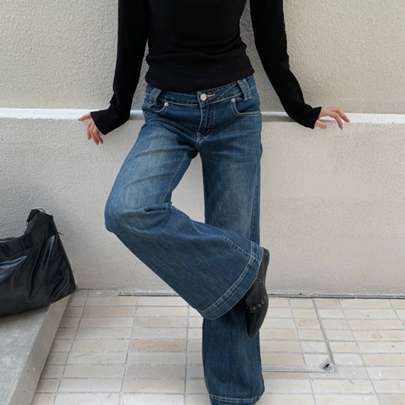 Retro Street-style Bootcut Jeans For Women photo 1