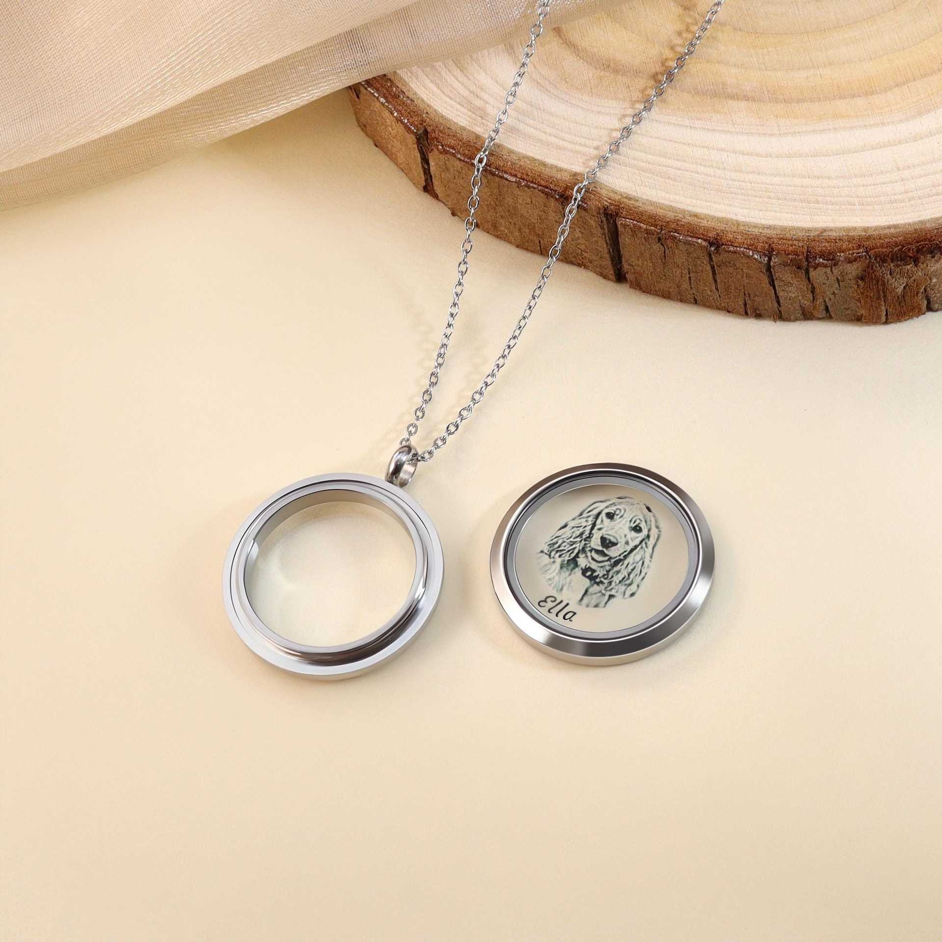 Pet Photo DIY Carving Commemorative Necklace photo 2