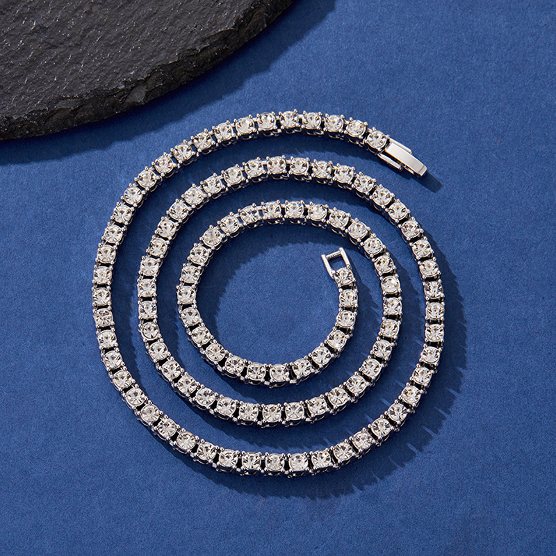 Simple Single Drainage Drill Collar Cuban Chain Necklace photo 6