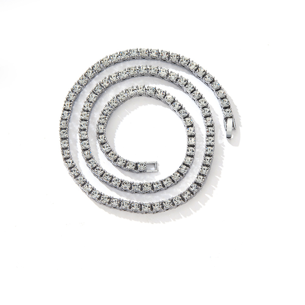 Simple Single Drainage Drill Collar Cuban Chain Necklace photo 2