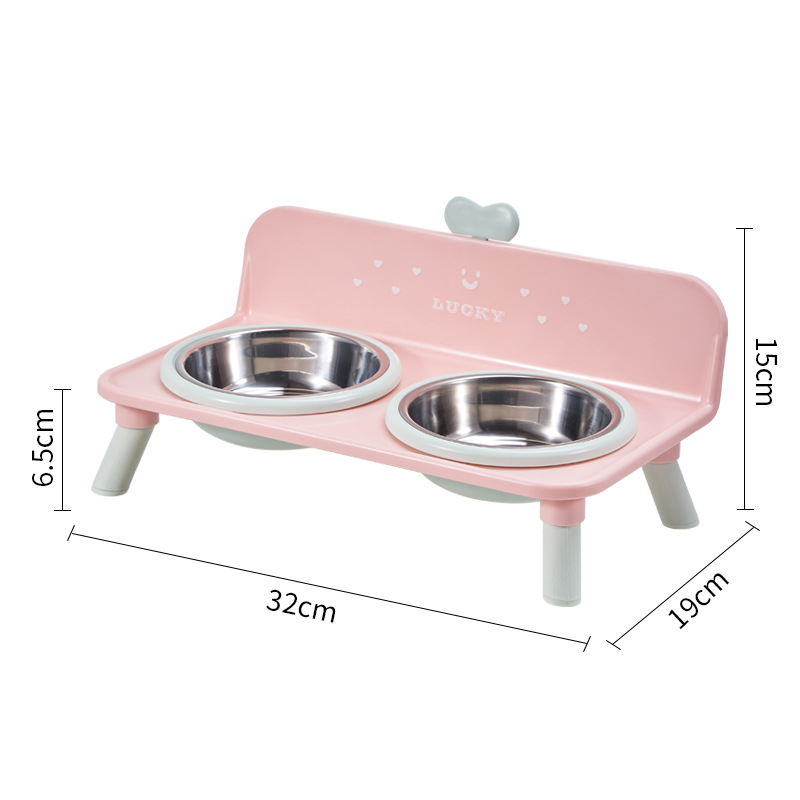 Stainless Steel Elevated Double Bowl With Non-slip And Tip-resistant Design photo 3
