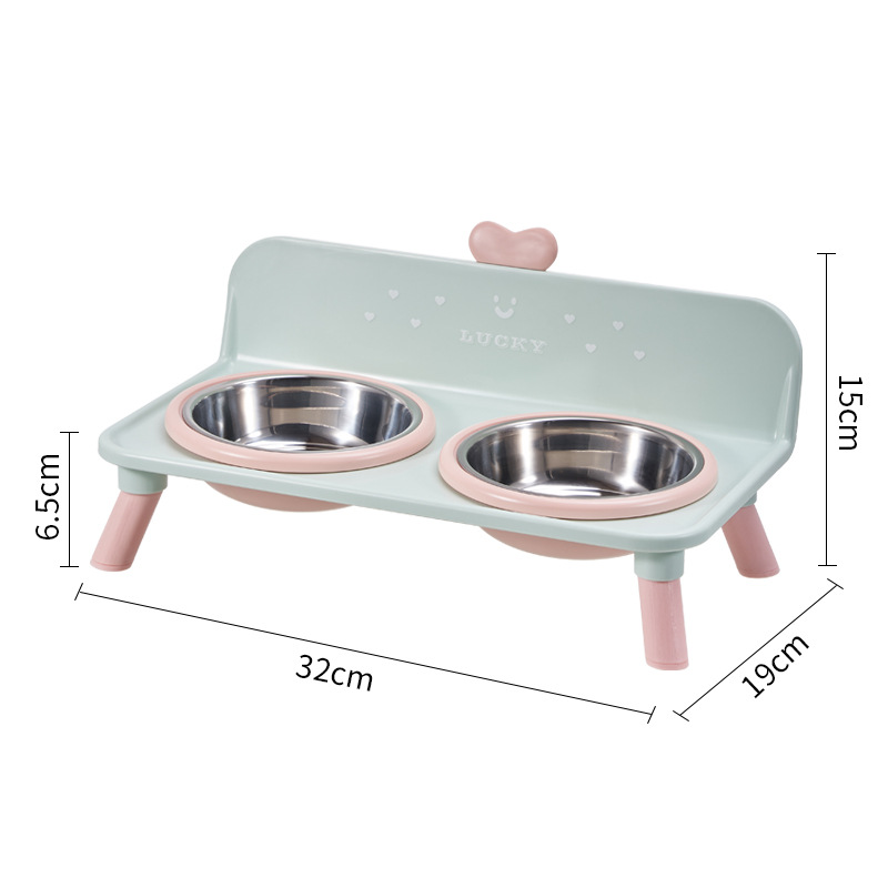 Stainless Steel Elevated Double Bowl With Non-slip And Tip-resistant Design photo 5