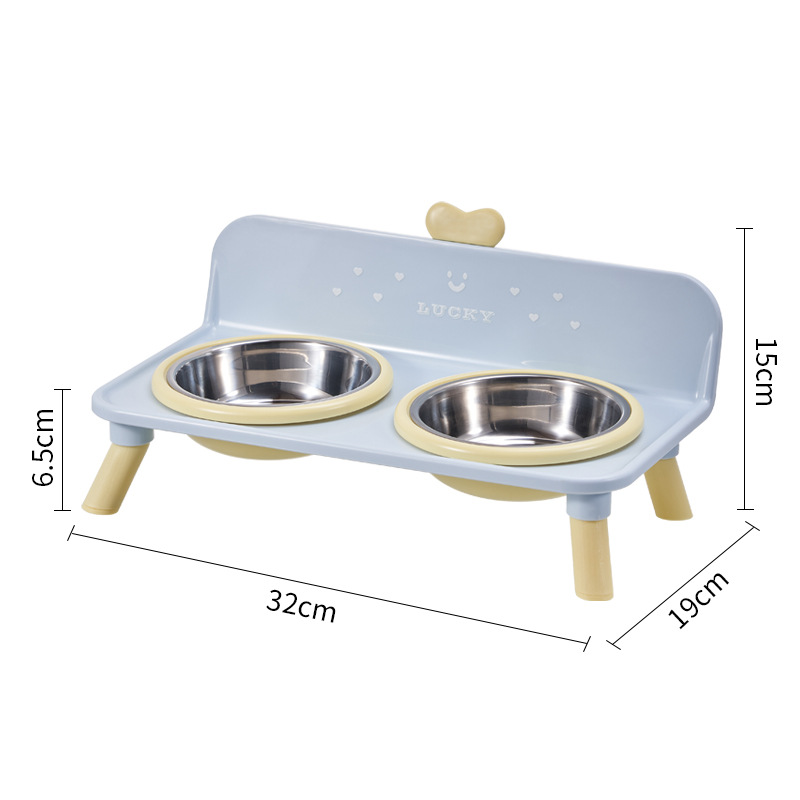 Stainless Steel Elevated Double Bowl With Non-slip And Tip-resistant Design photo 4