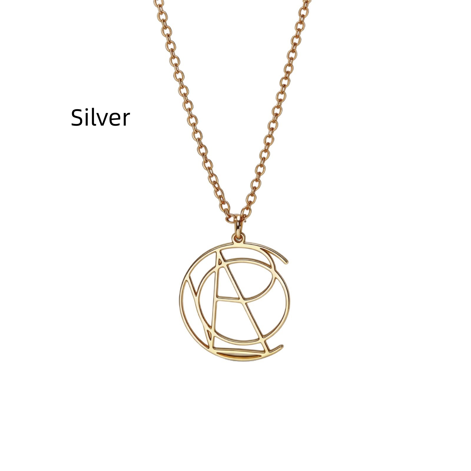 Geometric Lines 18K Gold-plated Pendant Necklace photo 3