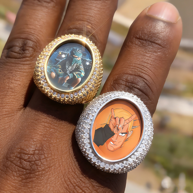 Custom Stainless Steel Photo Ring photo 1