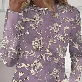 Women's Long-Sleeve Crew-Neck T-Shirt With Character Print photo 1