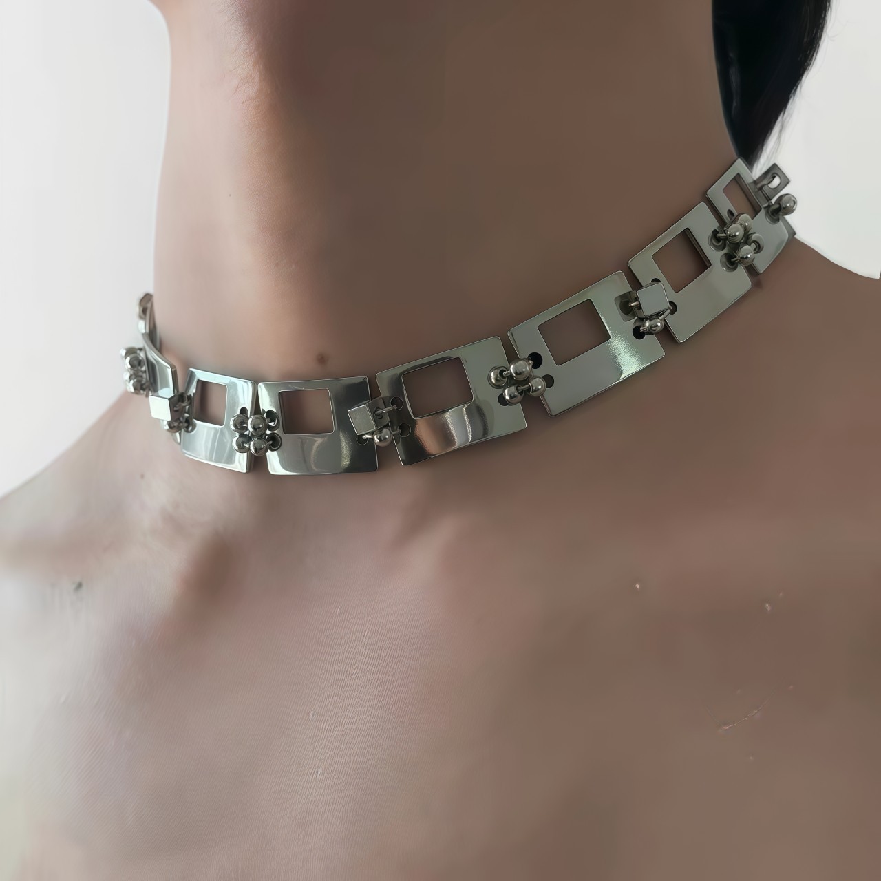 Punk Metal Future Machinery Necklace photo 5