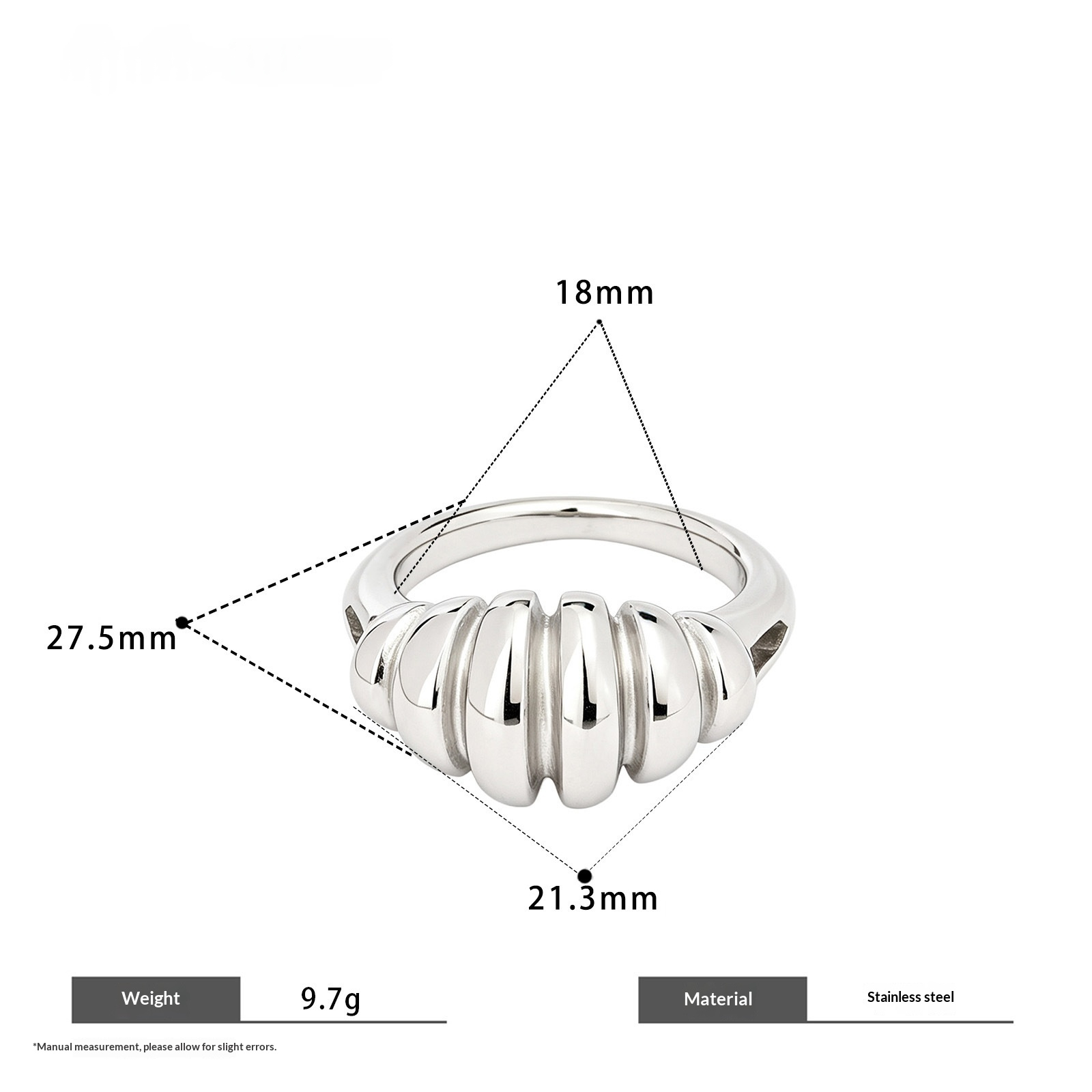 European And American Hip-Hop Retro Punk Ring photo 6