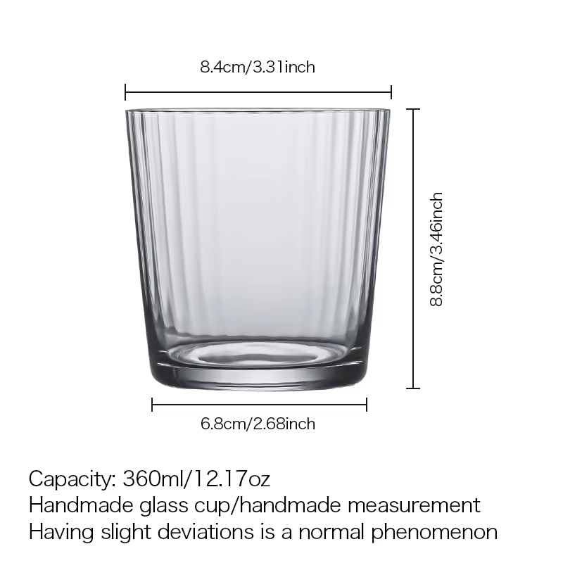 Premium, Sophisticated Striped Classic Whiskey Glass photo 4