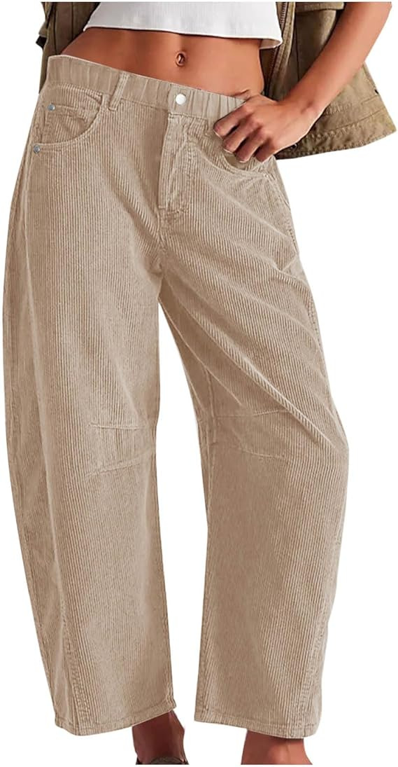 High-waisted Casual Pants In Pure Colors European Style photo 2
