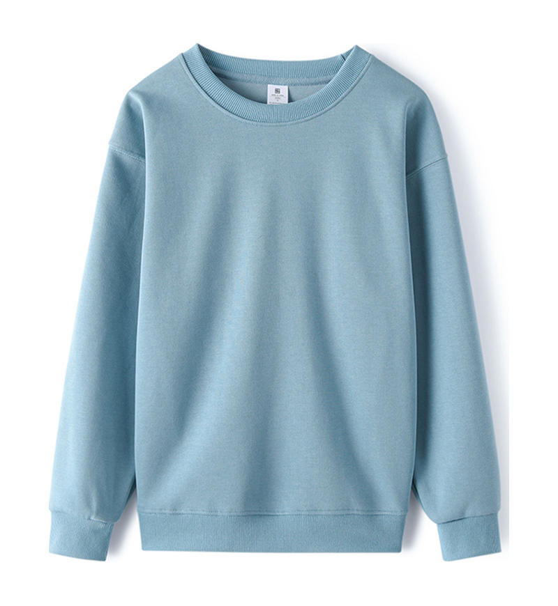 Women's Solid-color Loose-fitting Long-sleeve Crew-neck Top photo 3