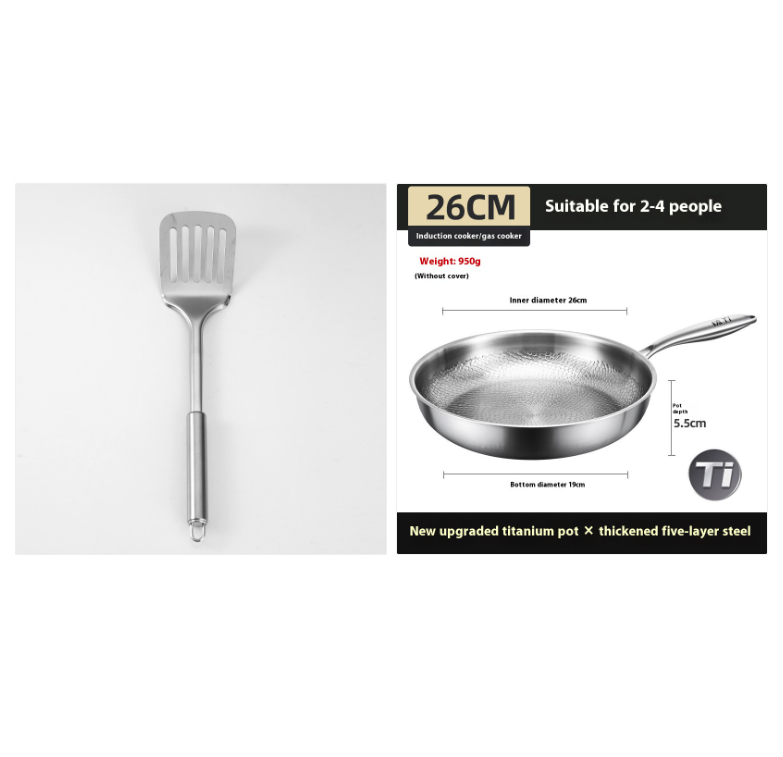 Stainless Steel Frying Pan Household Uncoated Induction Cooker Applicable To Gas Stove photo 4